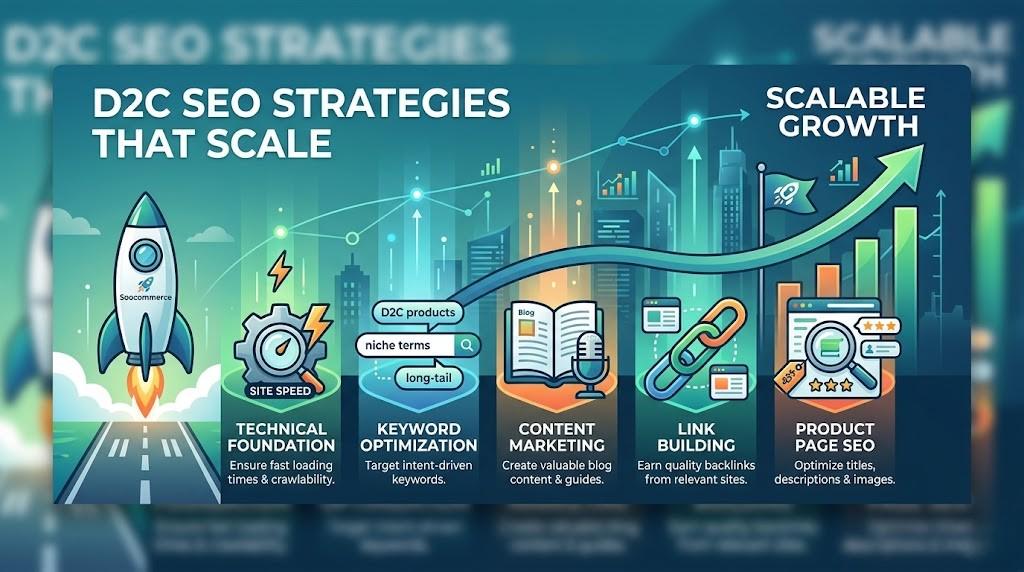 D2C Ecommerce SEO Strategies That Scale | Soocommerce