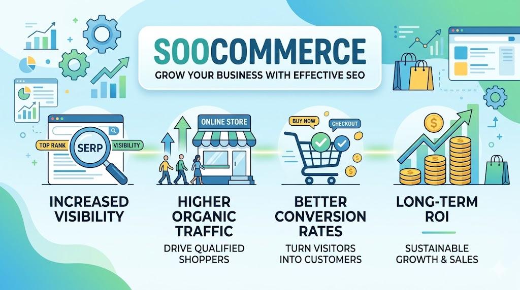 Benefits of Ecommerce SEO for Growth | Soocommerce