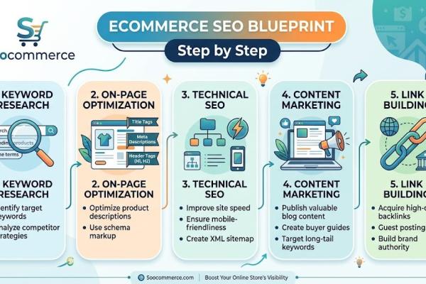 Ecommerce SEO Blueprint Step by Step | Soocommerce