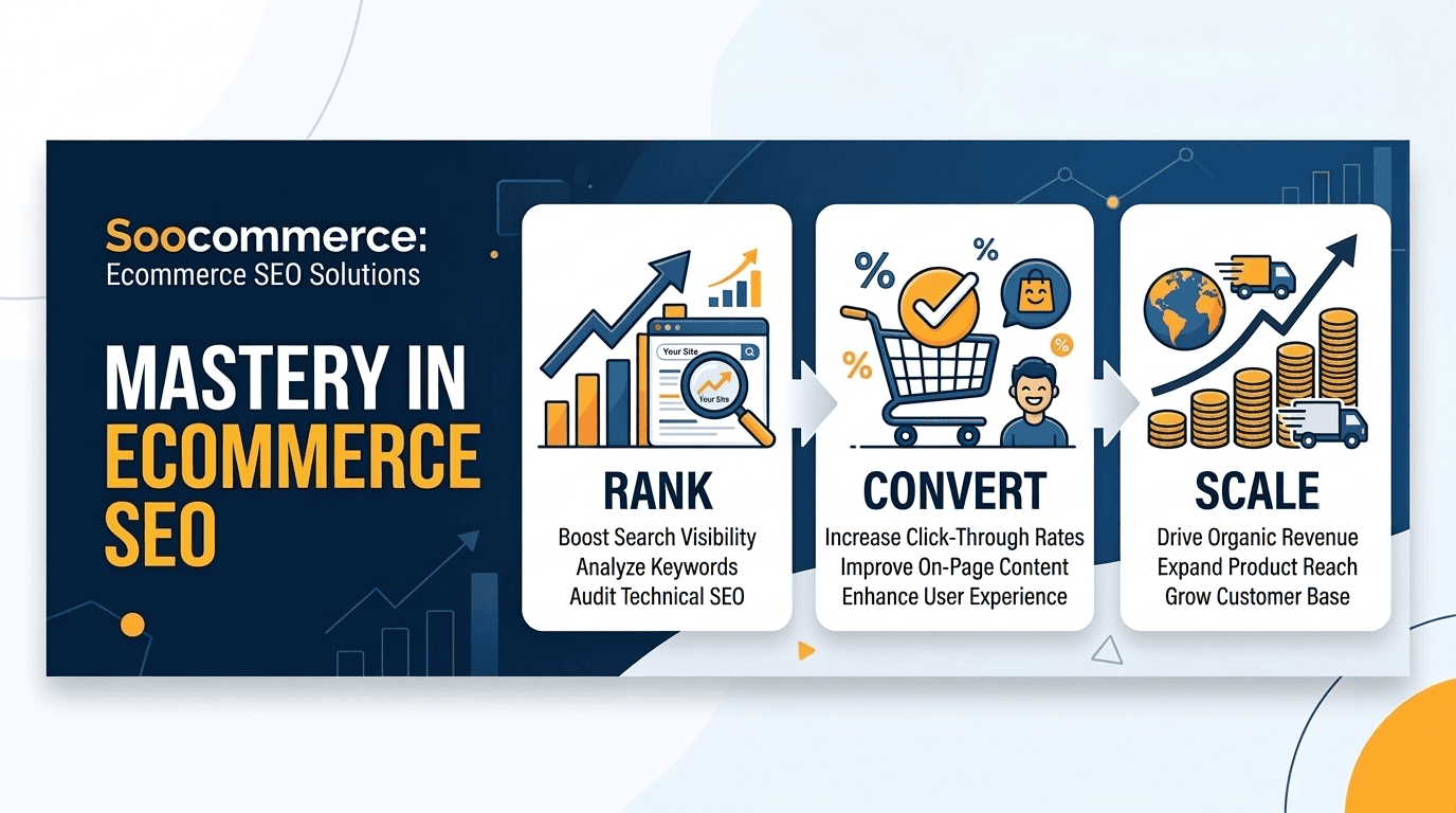 Master Ecommerce SEO with Soocommerce: Rank, Convert, Scale