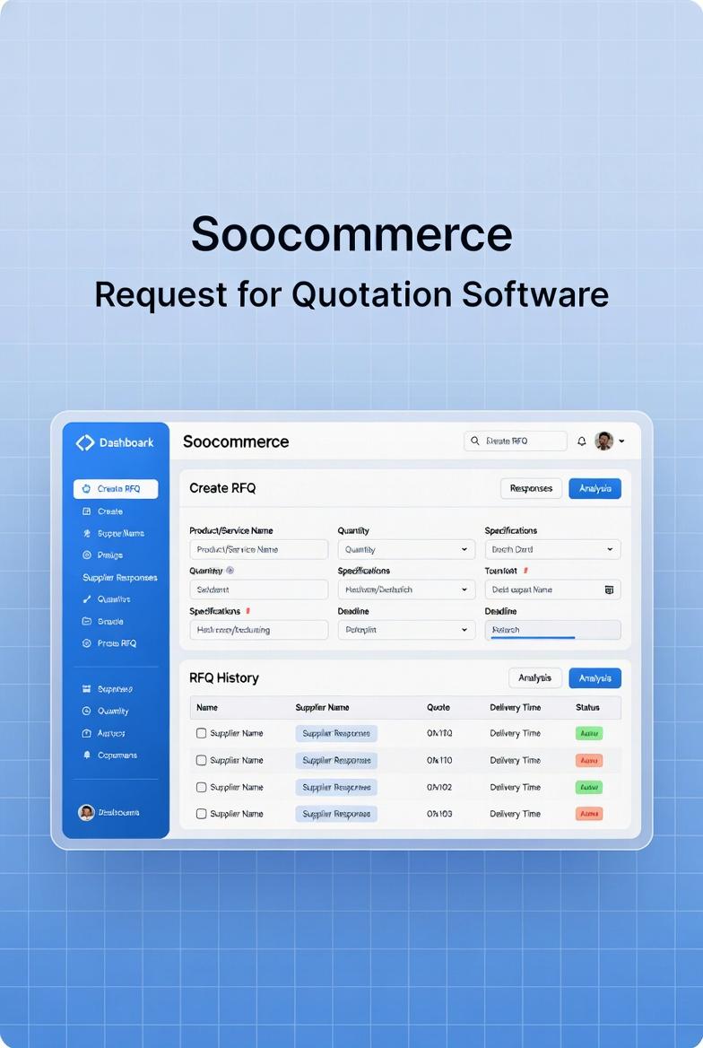 Soocommerce Request for Quotation Software for Efficient Procurement