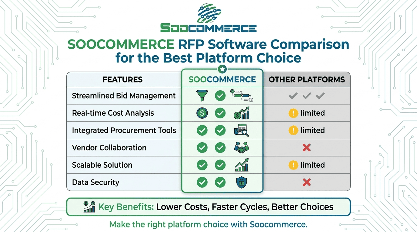 Soocommerce RFP Software Comparison for the Best Platform Choice