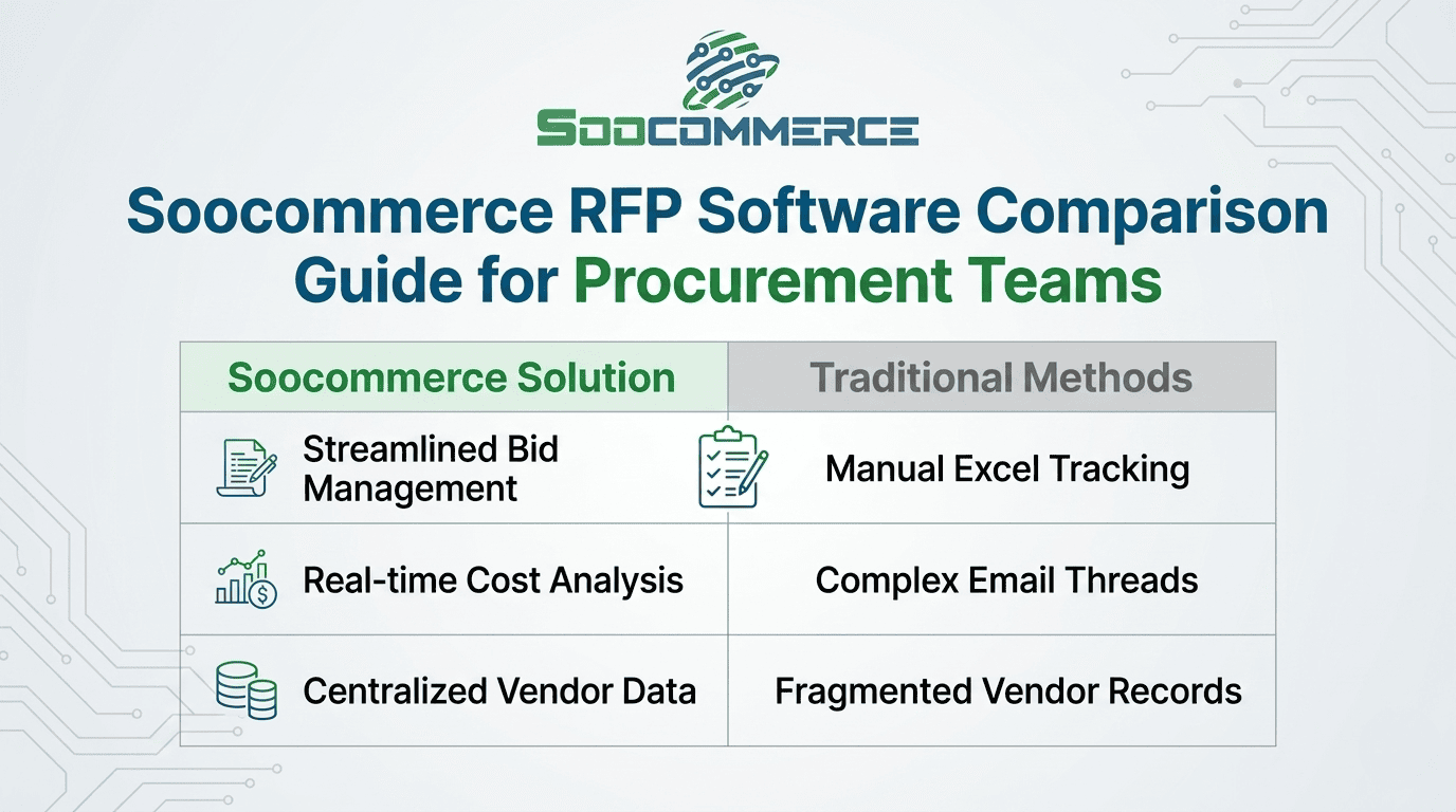 Soocommerce RFP Software Comparison Guide for Procurement Teams