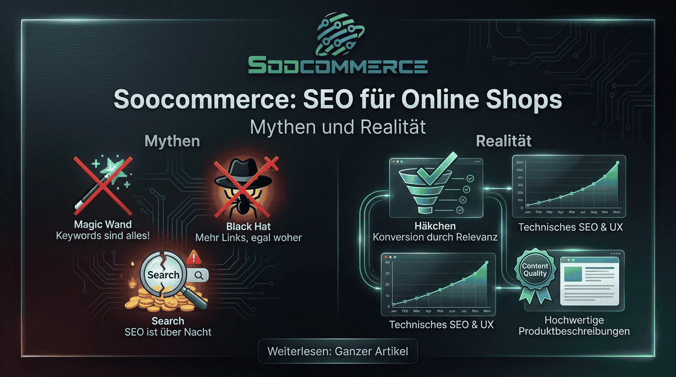 Soocommerce: SEO für Online Shops – Mythen und Realität