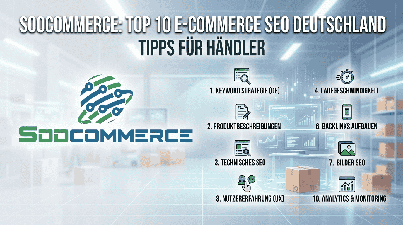 Soocommerce: Top 10 E‑Commerce SEO Deutschland Tipps für Händler