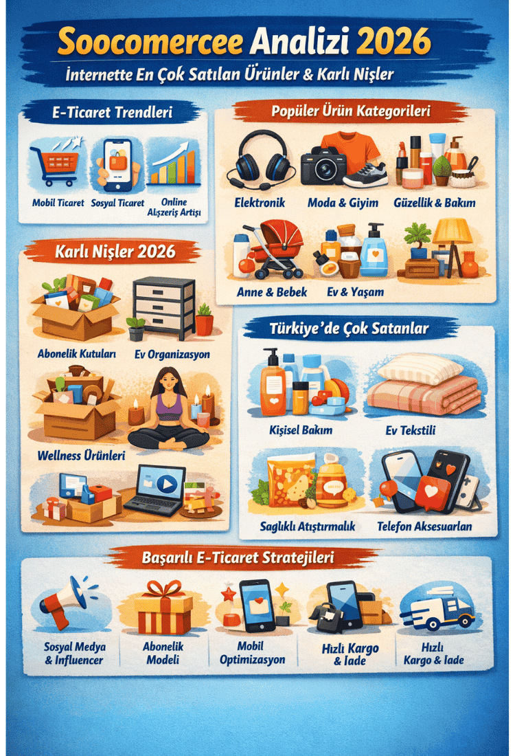 Soocommerce Analizi: İnternette En Çok Satılan Ürünler ve Karlı Nişler